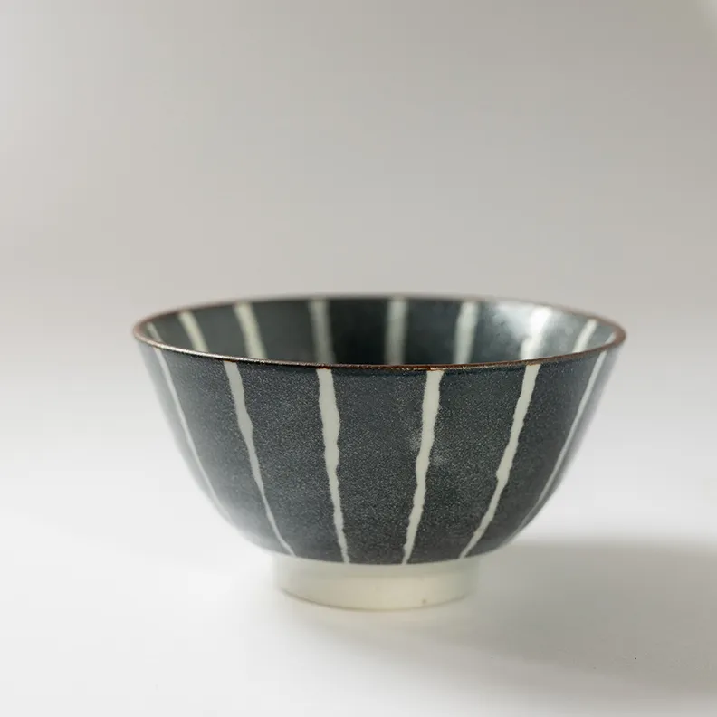 Gray Textured Spiderweb Single Bowl - 2.5" x 4.75"