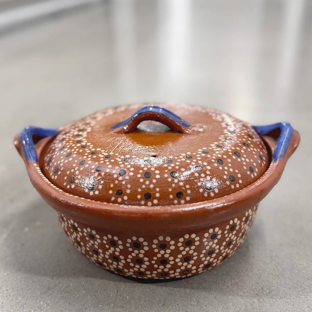 authentic Redware Mexican clay casserole dish Cazuela de Barro