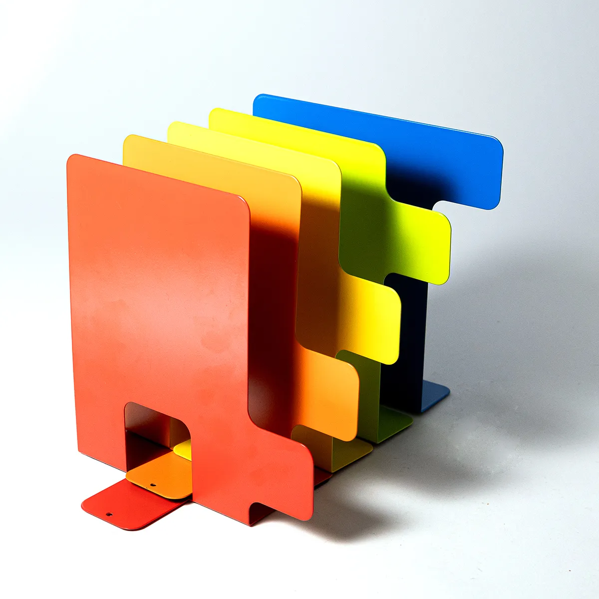 Rainbow Colored Index Bookends Office, Desk Accessories, Library