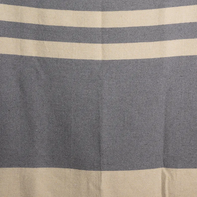 Gray with Cream colored Striped Blanket - 4' x 5'