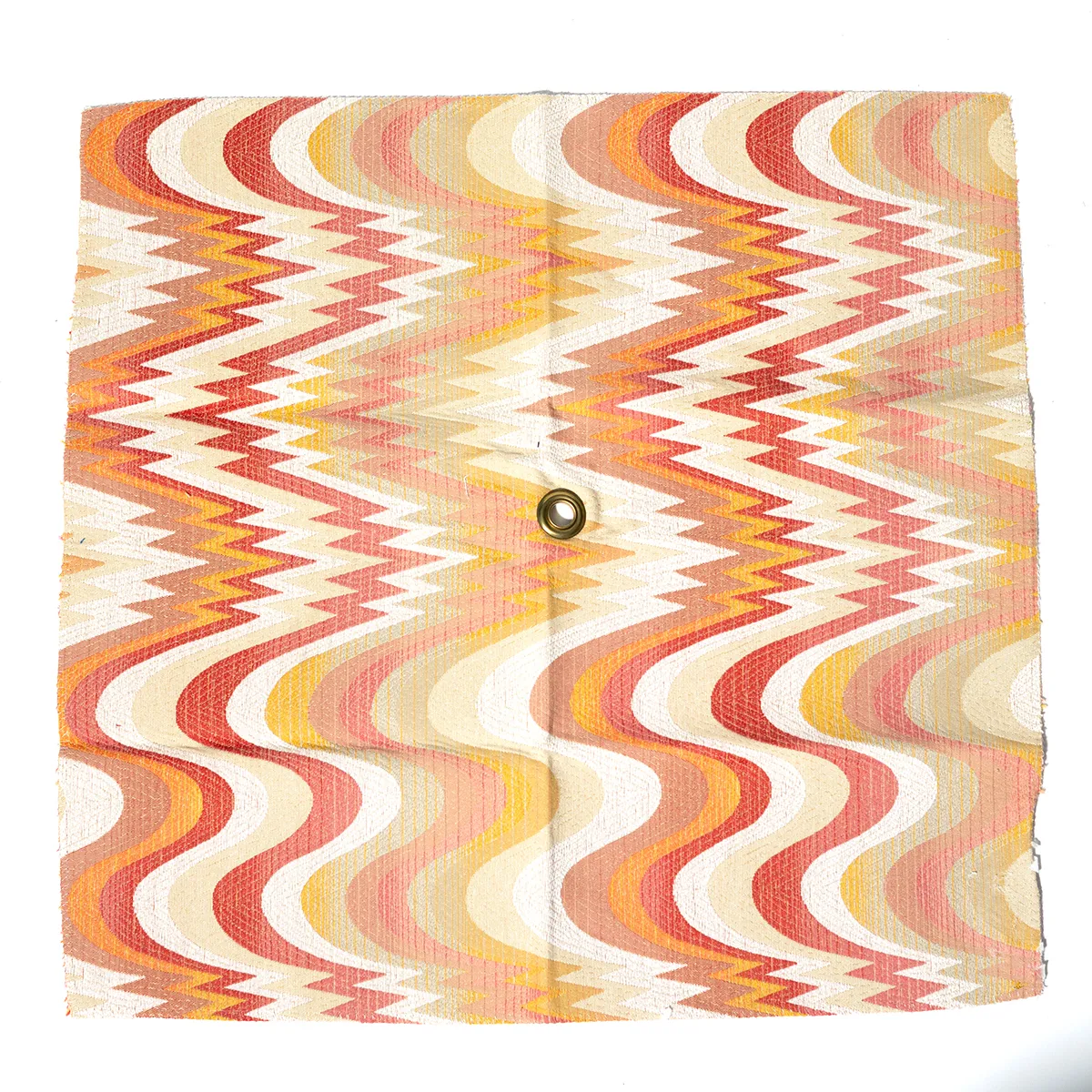 fabric remnant with squiggly pink pastel lines