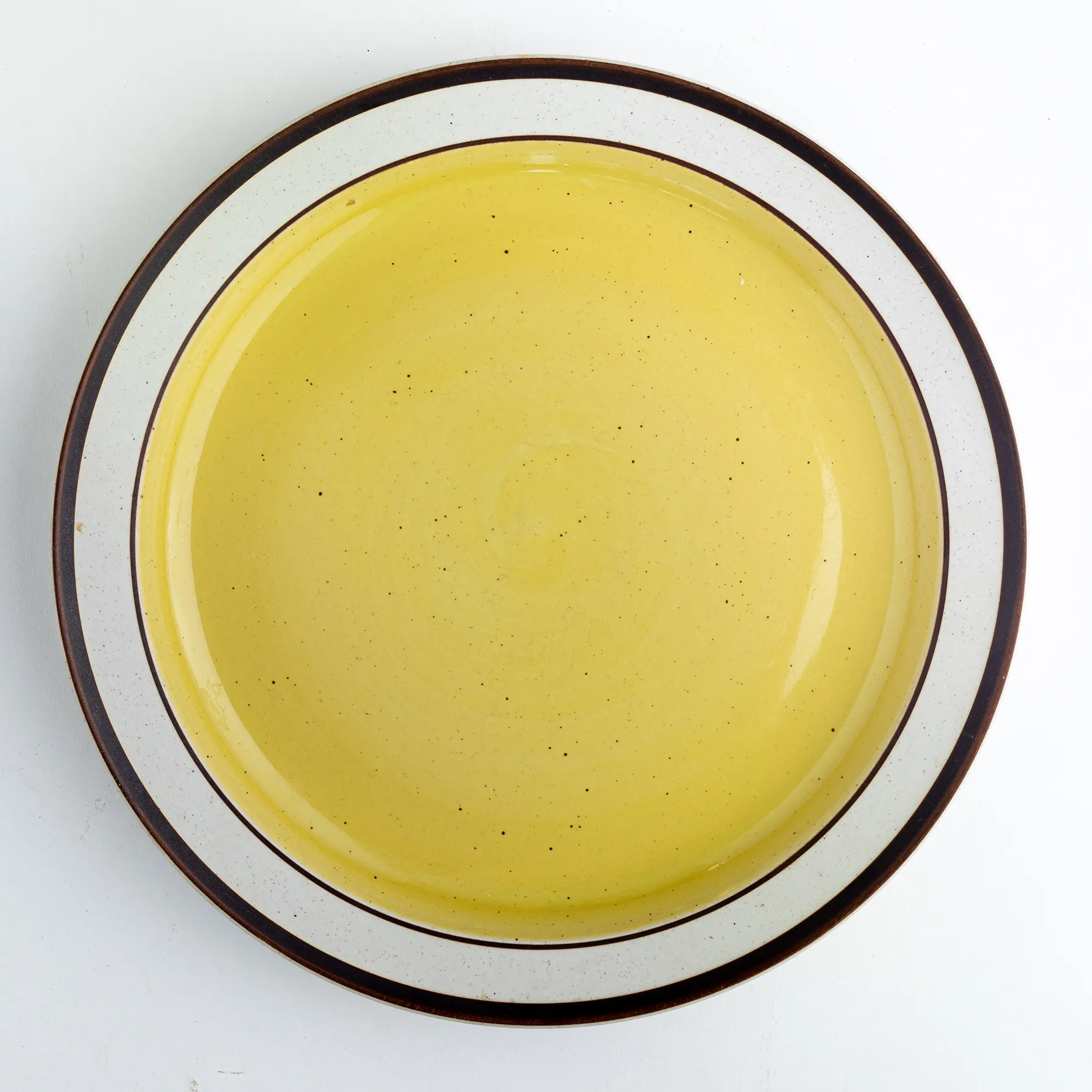 Extra Large Oversized Sunshine Yellow Stoneware Dinner Plate Diner Style