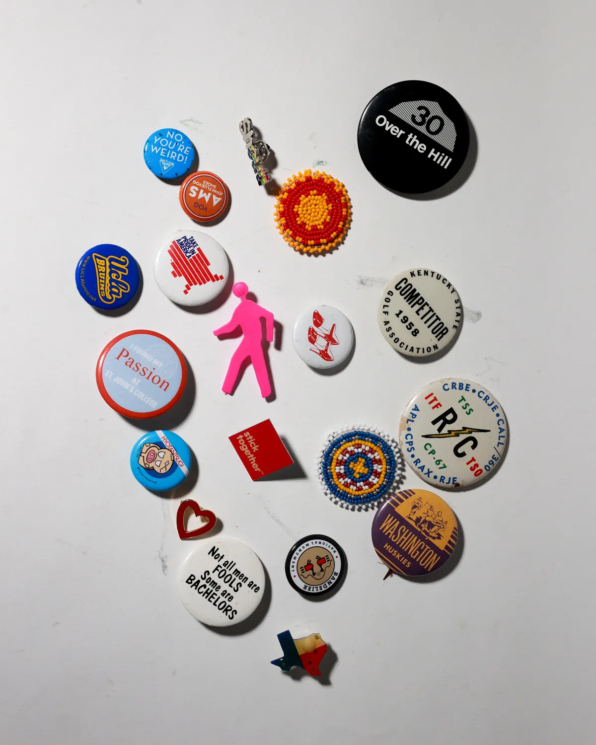 Vintage Mixed Pinback Button Collection Americana Novelty Pins, Flair