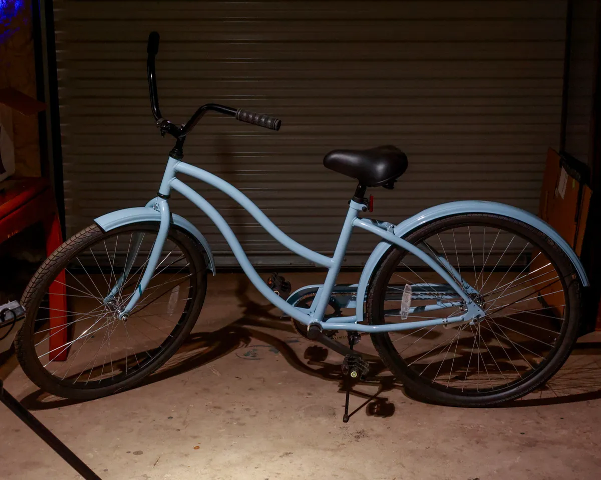 Powder Blue Retro Beach Cruiser Bicycle Prop