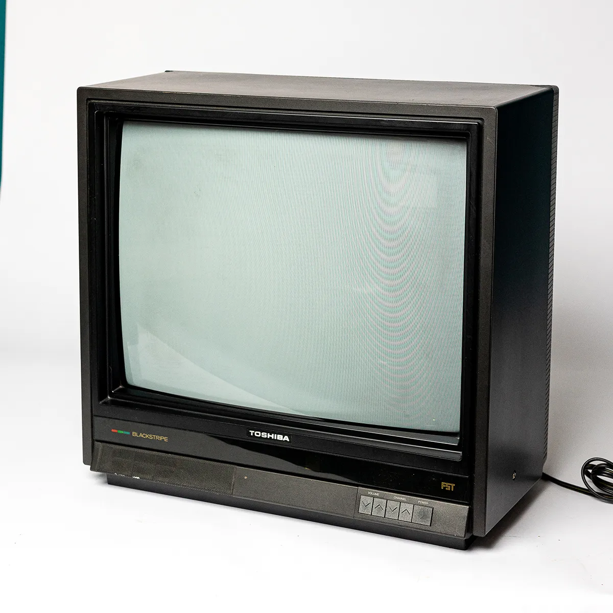 Housewares Television: Toshiba Vintage Black Stripe CRT TV  works -  19.5" x 18.5"