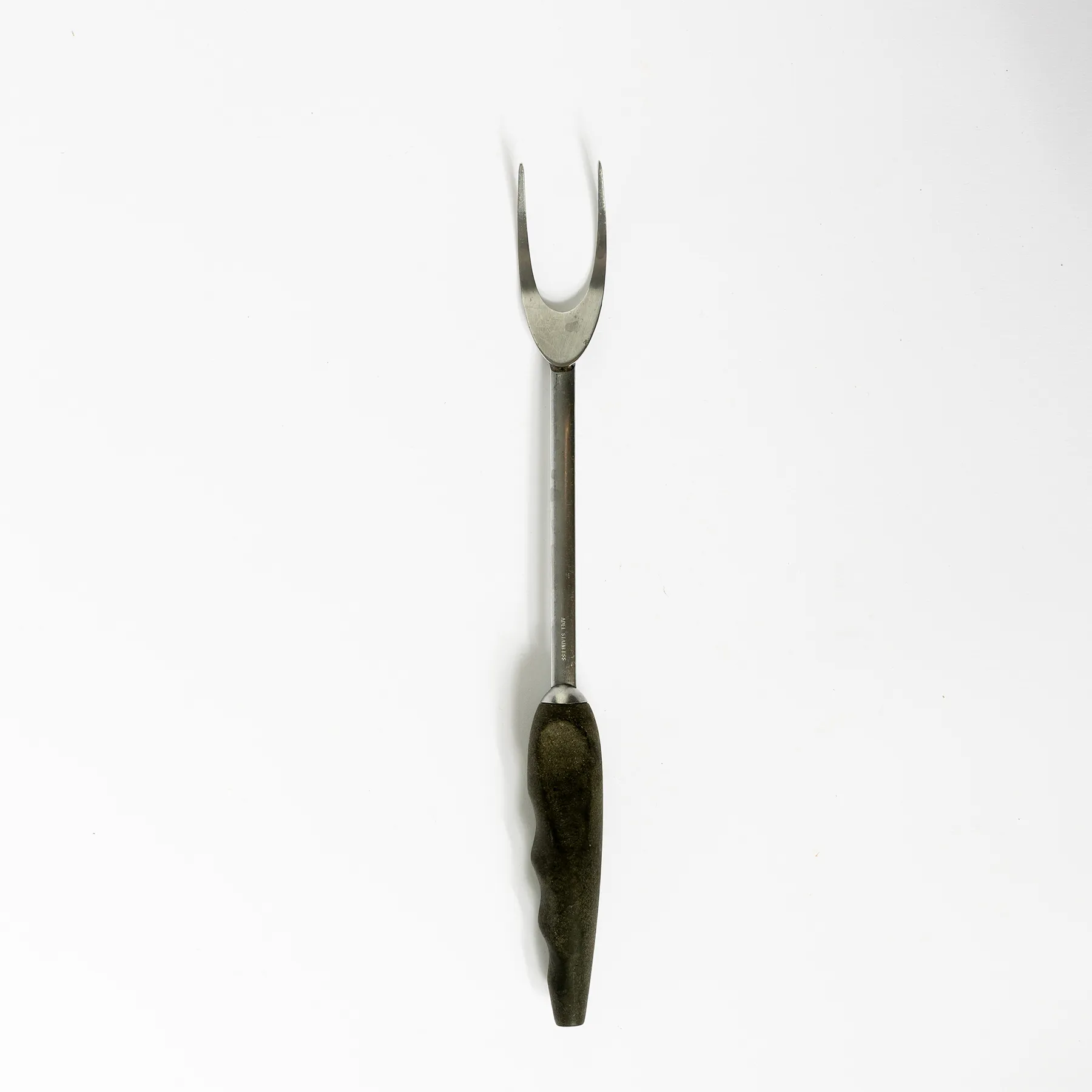 Vintage Stainless and Bakelite Meat Serving Fork - 11.5"