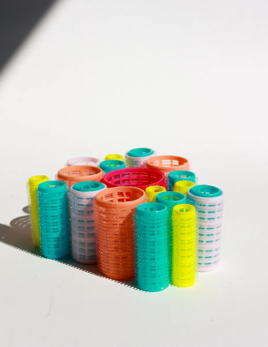 Hair Curlers - Assorted Sizes & Bright Colors