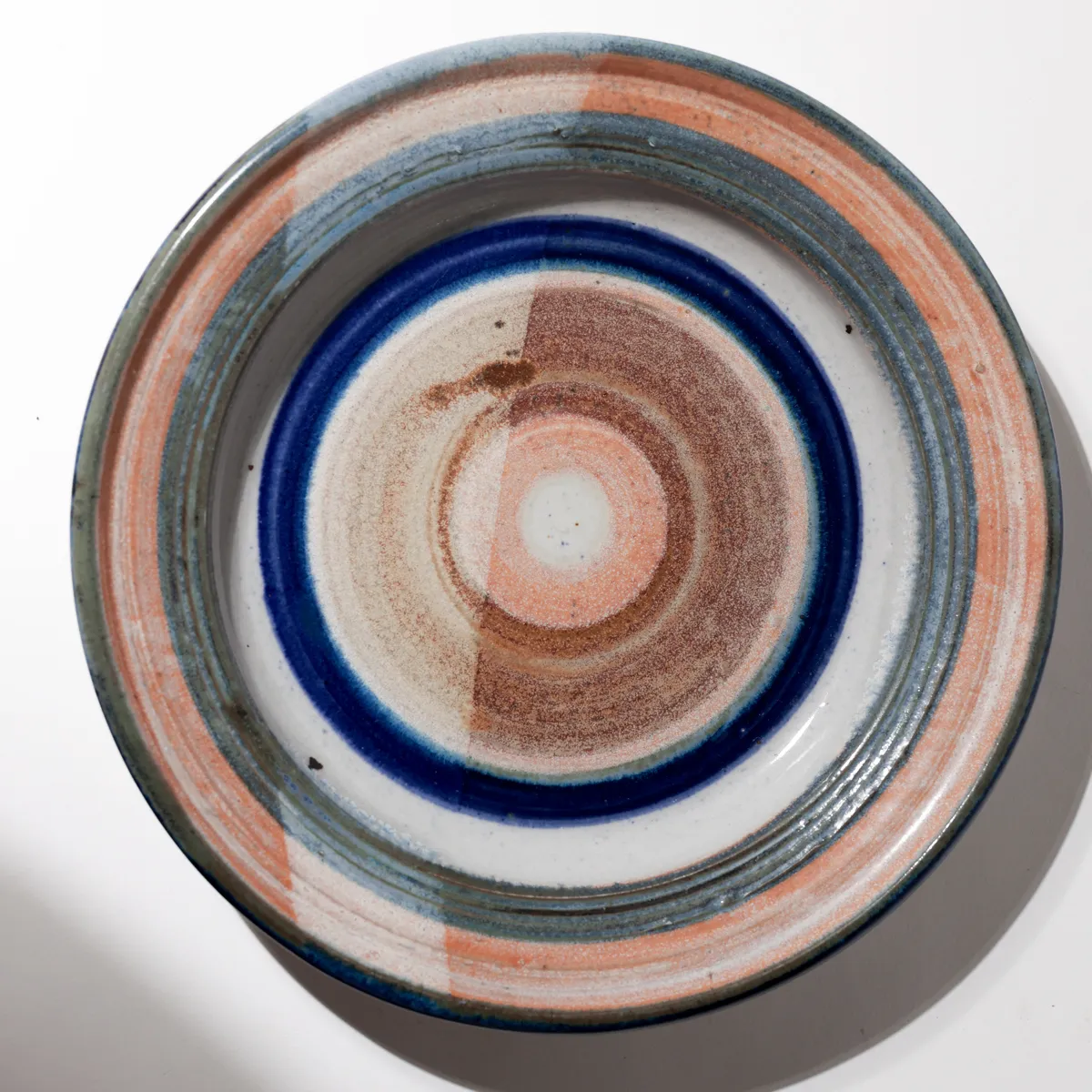 Handmade Studio Pottery Plate Earth Tone Glaze, 