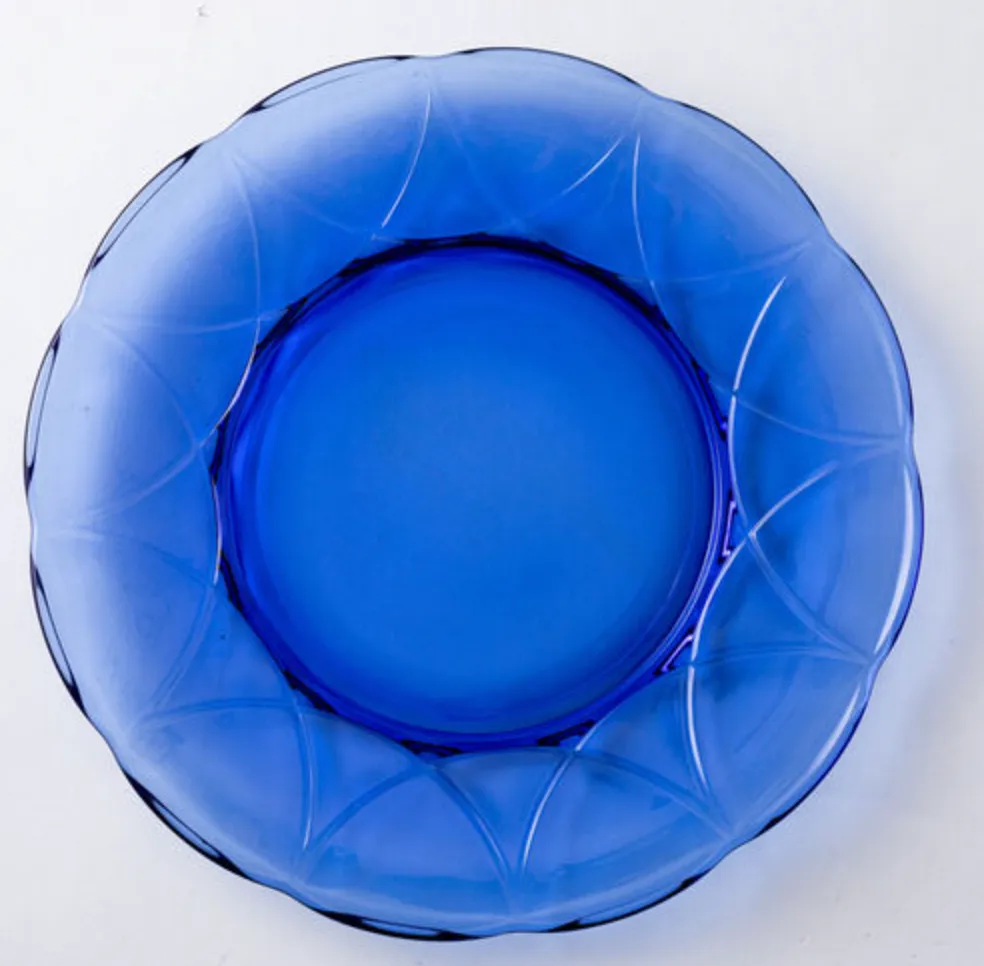 Clear Cobalt Salad Plate 8.5" x .75"