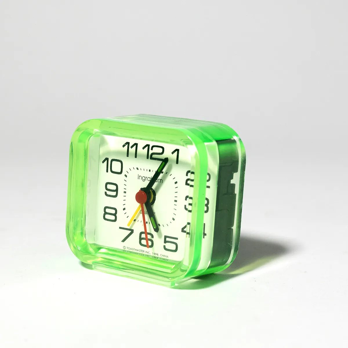 Small Analog Clock with Translucent Green exterior