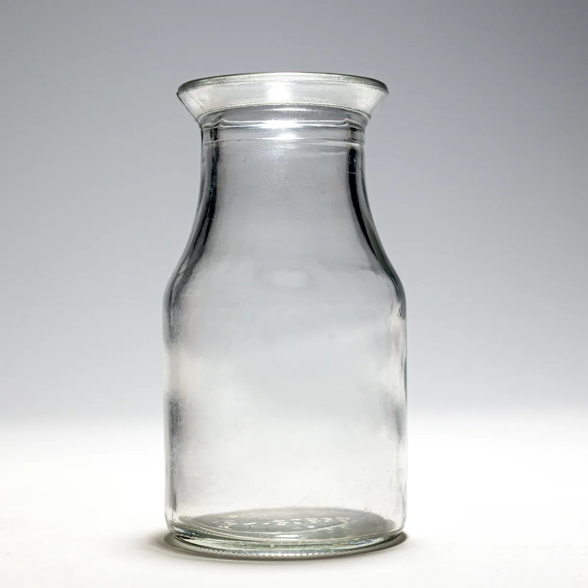 Vintage Anchor Hocking 1/2 Pint Cream Milk Bottle Clear Glass Container