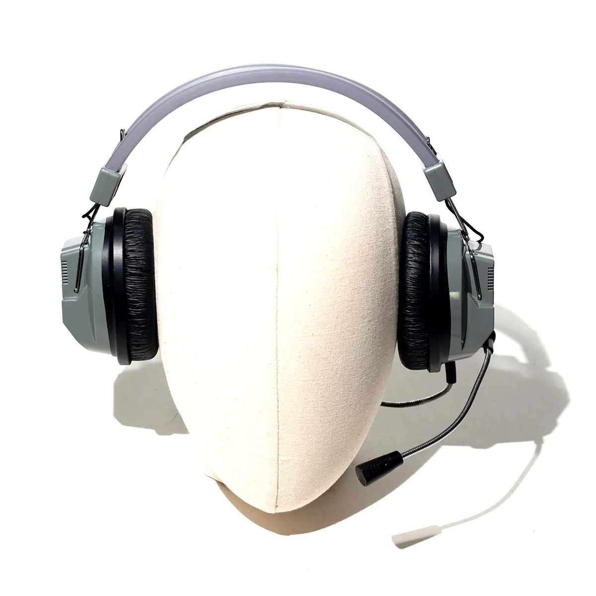 Hamilton Buhl Headphones Heavy Gray and Black headset with adjustable mouth piece