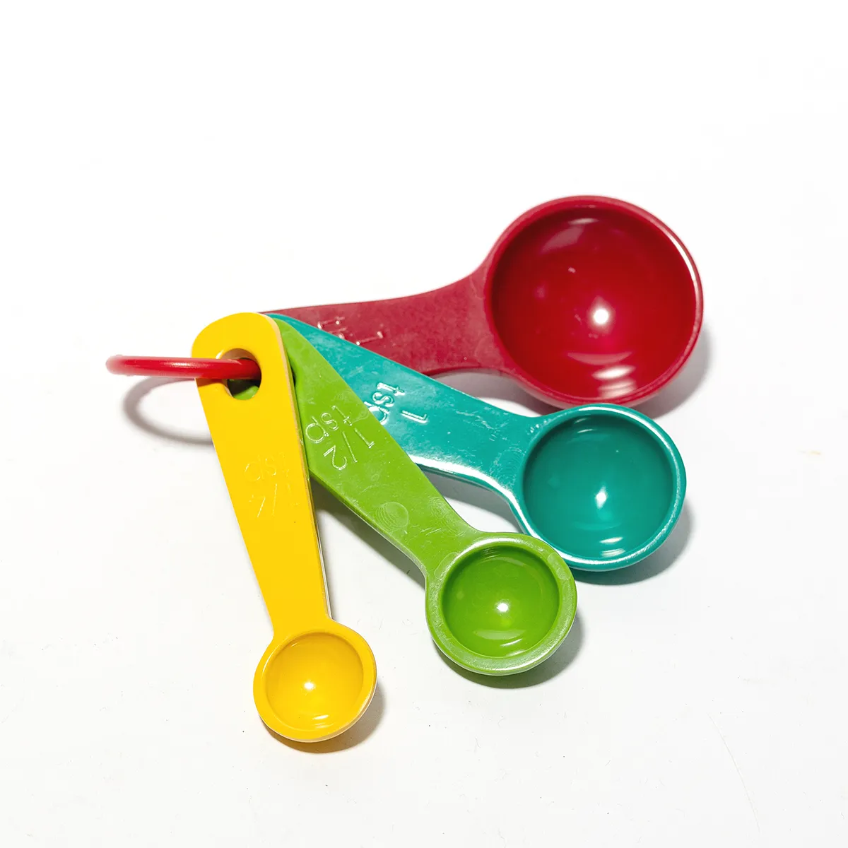 Pioneer Woman MEASURING SPOONS Colorful Melamine Plastic Kitchen Utensils Set