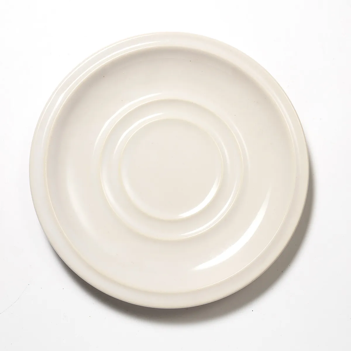 White Salad Plate Saucer with decorative ridges - 7"