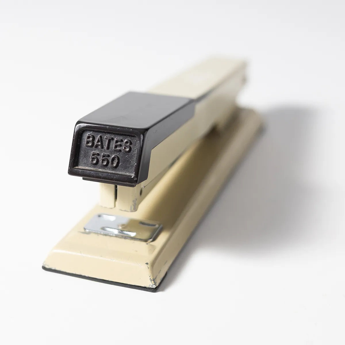 Beige and Brown Vintage Bates Stapler Marked with State Property