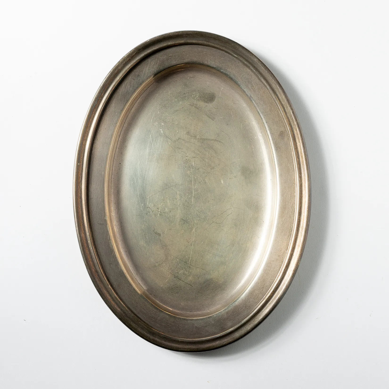 Heavy Oval Silver Plated Dish - 18" x 12"