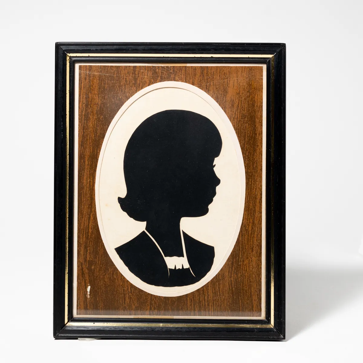 Left Black and White Silhouette Print