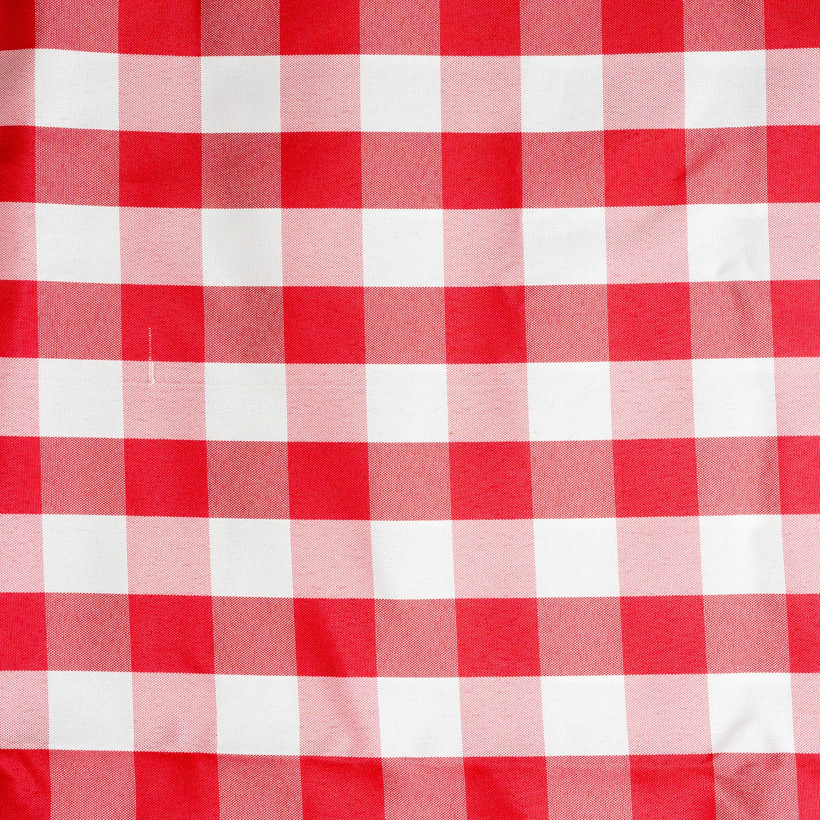 Red Checkered Table Cloth - 104" x 60"