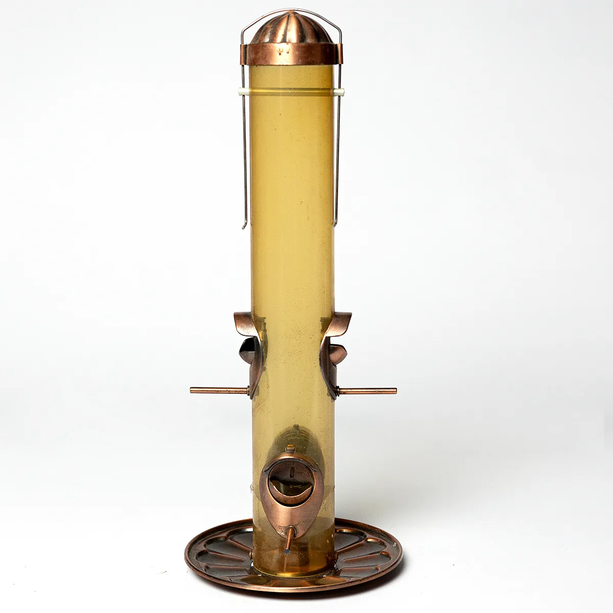 Garden Vintage Yellow Outdoor Bird Feeder with Brass fittings