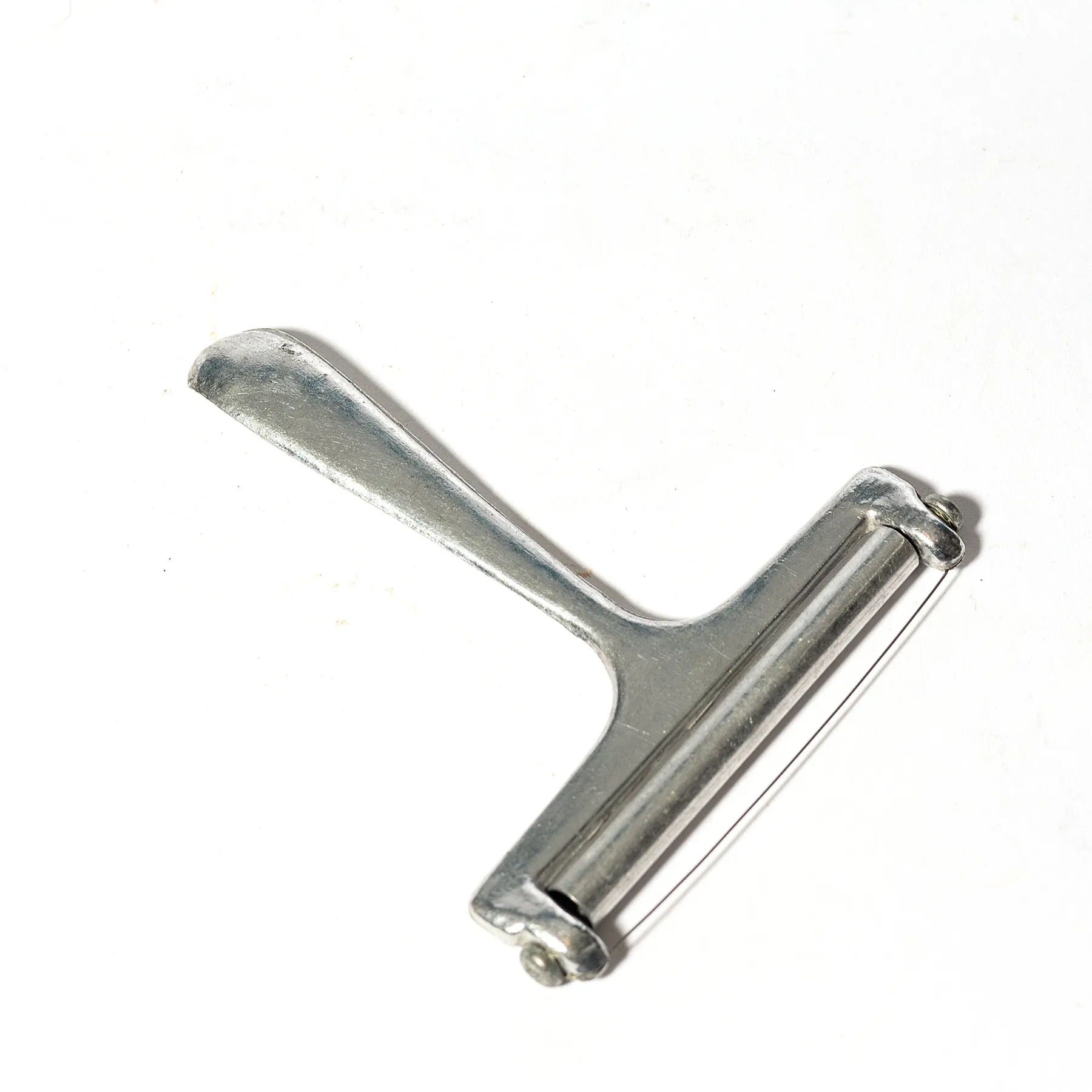 Antique Cheese Slicer Cutter Kitchen Tool Aluminum - 4.25" x 3.5"