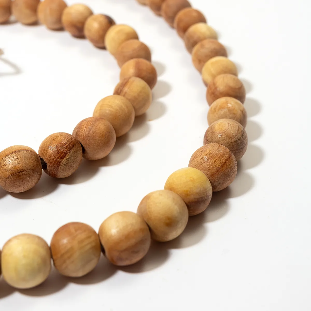 Natural Wood Beads beaded Garland - 1" beads X 6' 