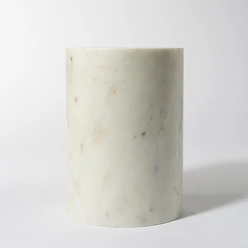Marble Wine Chiller, Stone Cylinder Photography Riser.