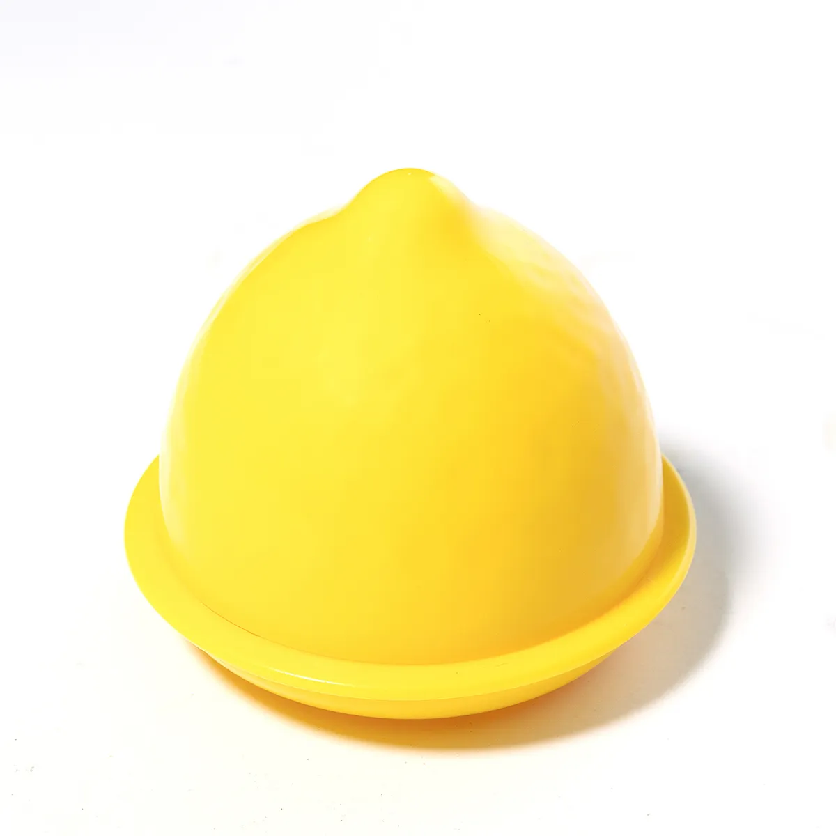 Yellow Lemon Food Storage Container Pod, vintage - 3.5" x 4"