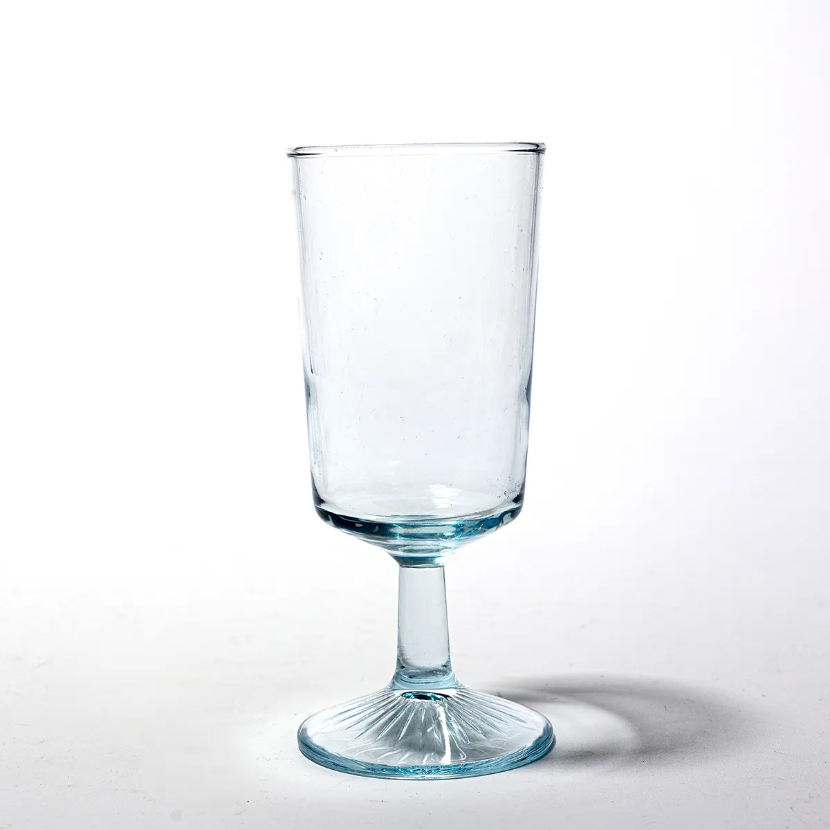 Vintage Duz Star Sapphire Stemmed Water Goblet Blue 