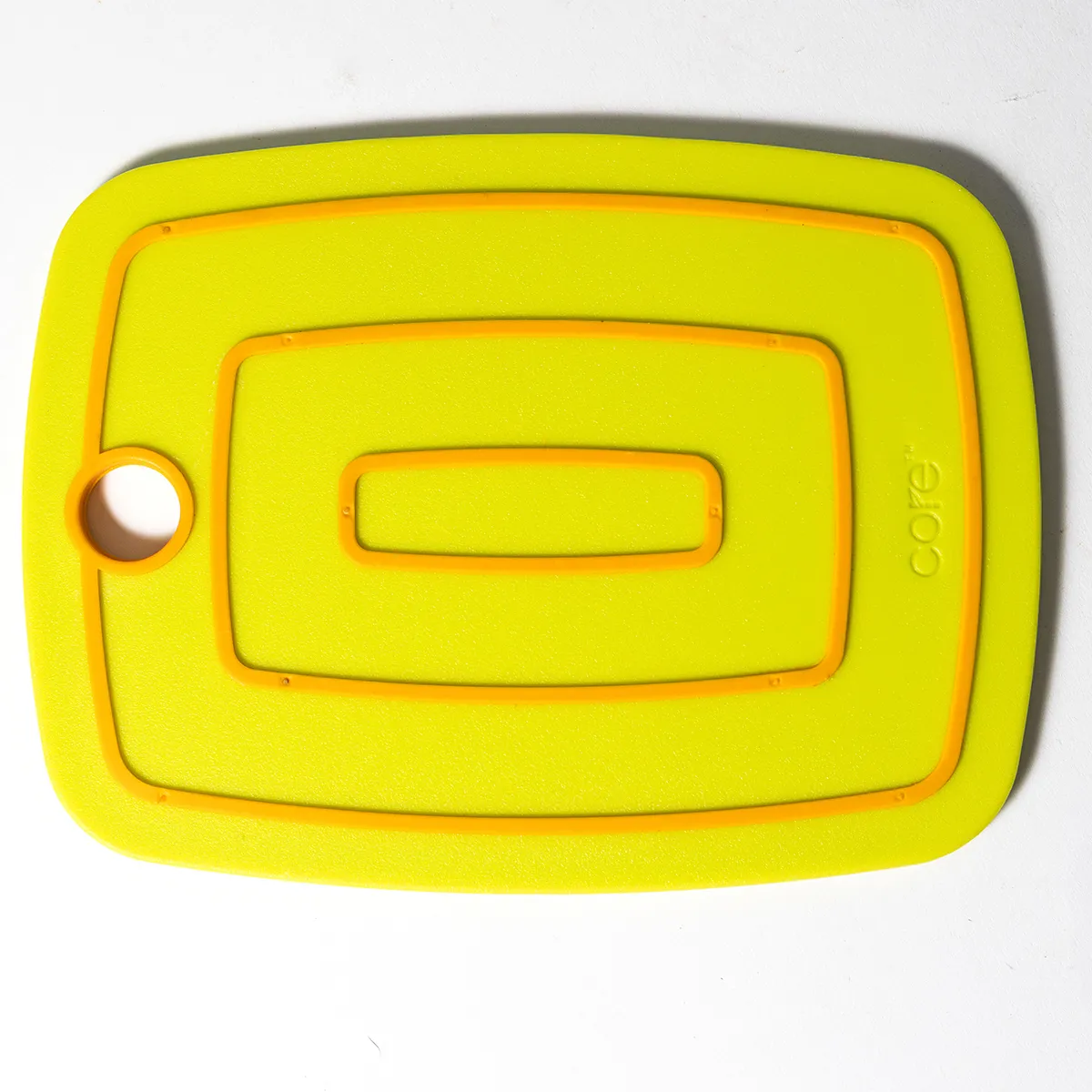 Core Grip Stripe Orange and Green Small Cutting Board