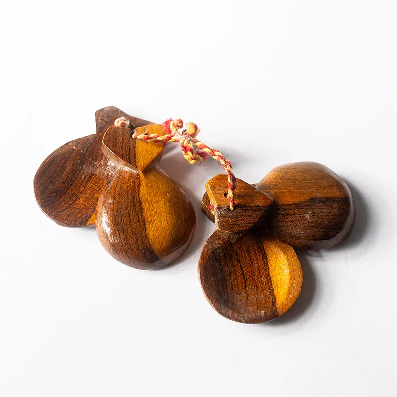 Meracas Sold Wood Vintage Meracas - 2" x 1.75"