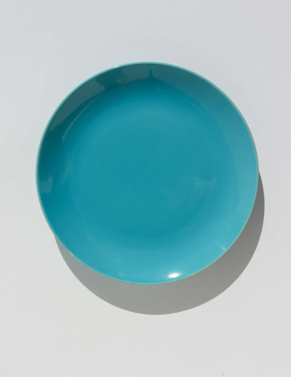 Set Solid Turquoise Salad Plates
