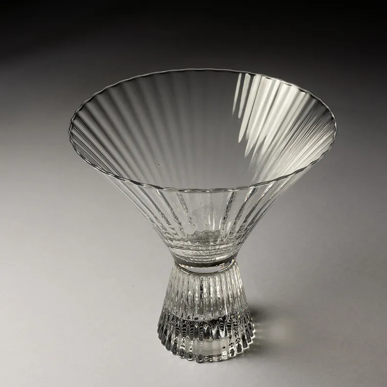 Dafne Ribbed Martini Glass - 4.5" x 4.5"