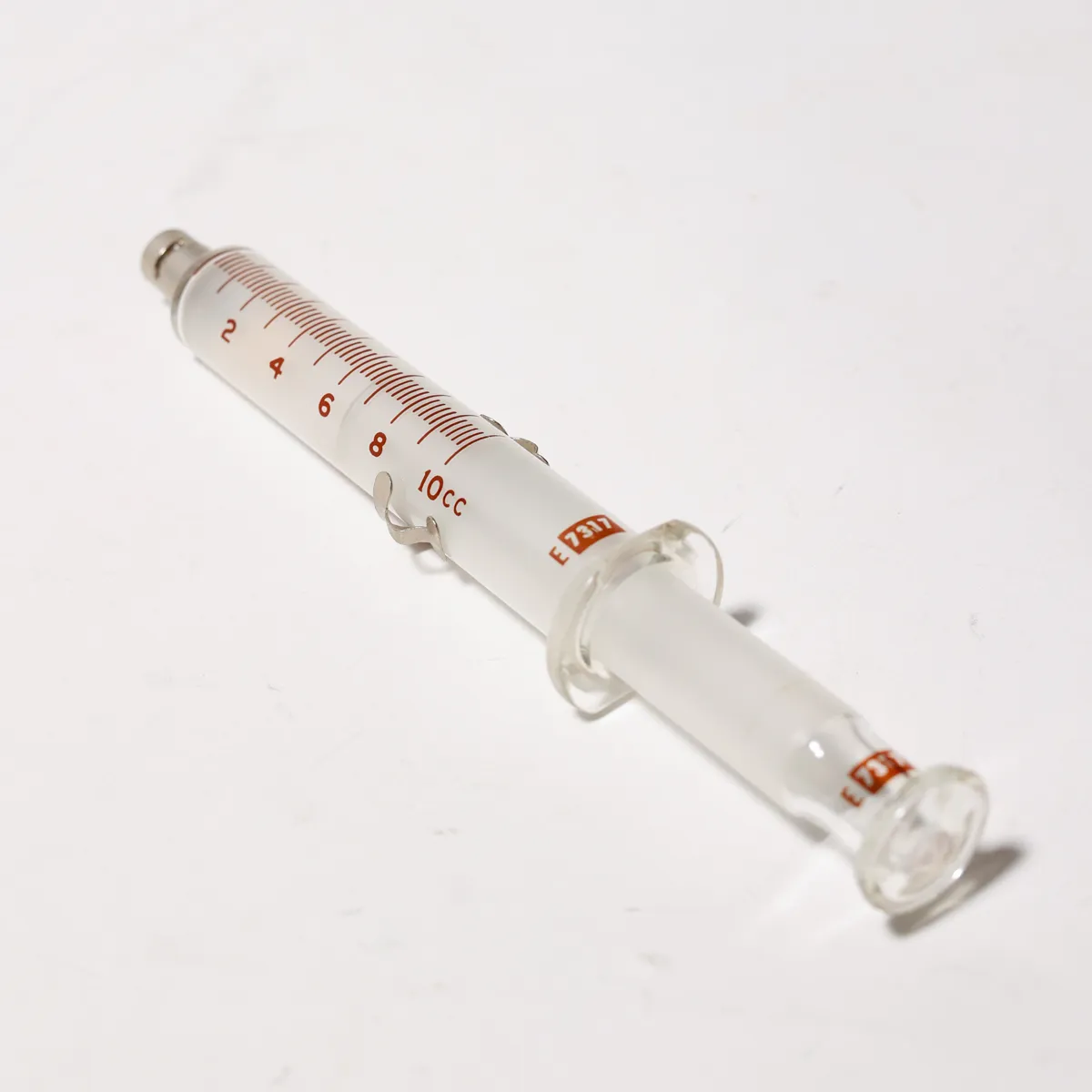 Vintage Reusable Glass Medical Syringe Antique Prop