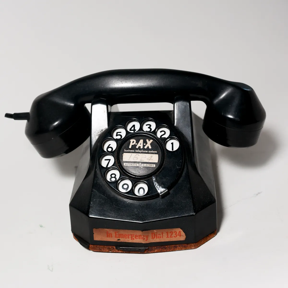 Vintage Black Bakelite PAX Rotary Desk Telephone