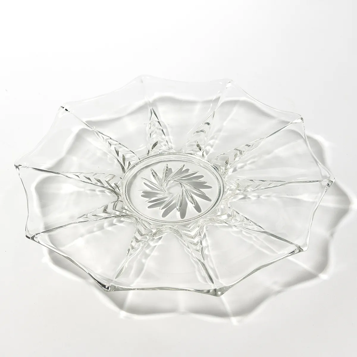 Clear Glass Platter Star Shape - 12" x 1.5"