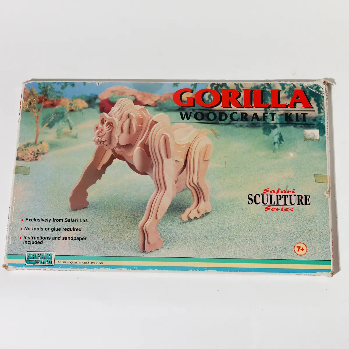 Vintage Safari Ltd Gorilla Woodcraft 3D Puzzle Kit, Animal