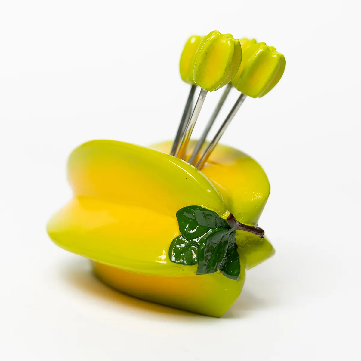 Resin Handmade Star Fruit Figurine with Banana Fruit Toothpicks  Hors d'oeuvres Appetizers with 6 cocktail forks  Cocktail Picks Resin Fruit Shaped Cocktail Forks, Hand Made