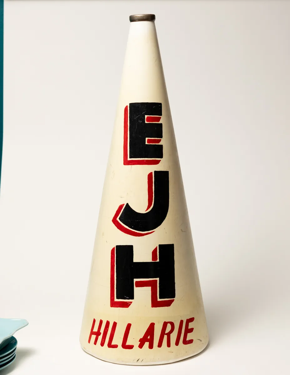 Jr Hiigh School White Cheerleader Megaphone EJH Hillaire