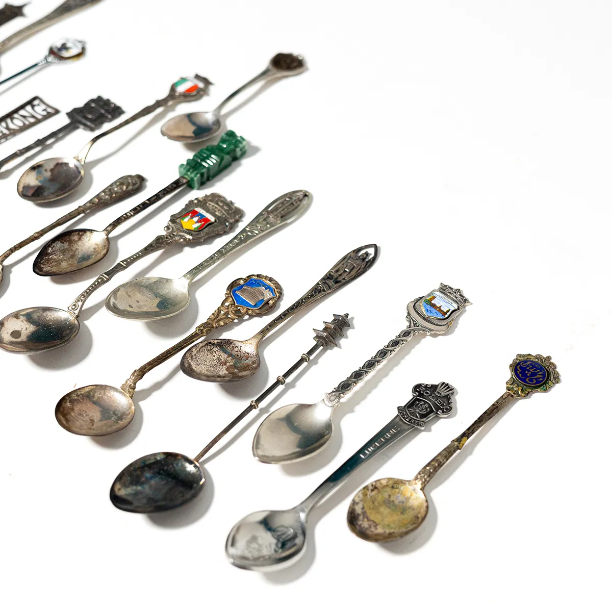 Assorted Souvenir Silver plated Spoons
