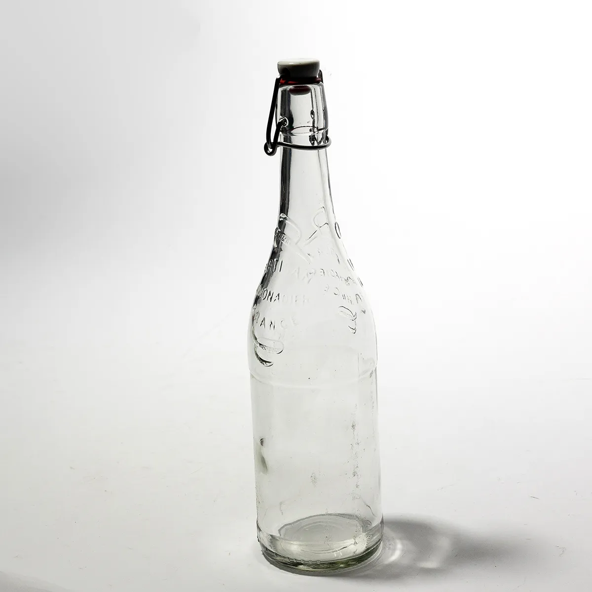 Clear Glass Bottle with a ceramic Stopper