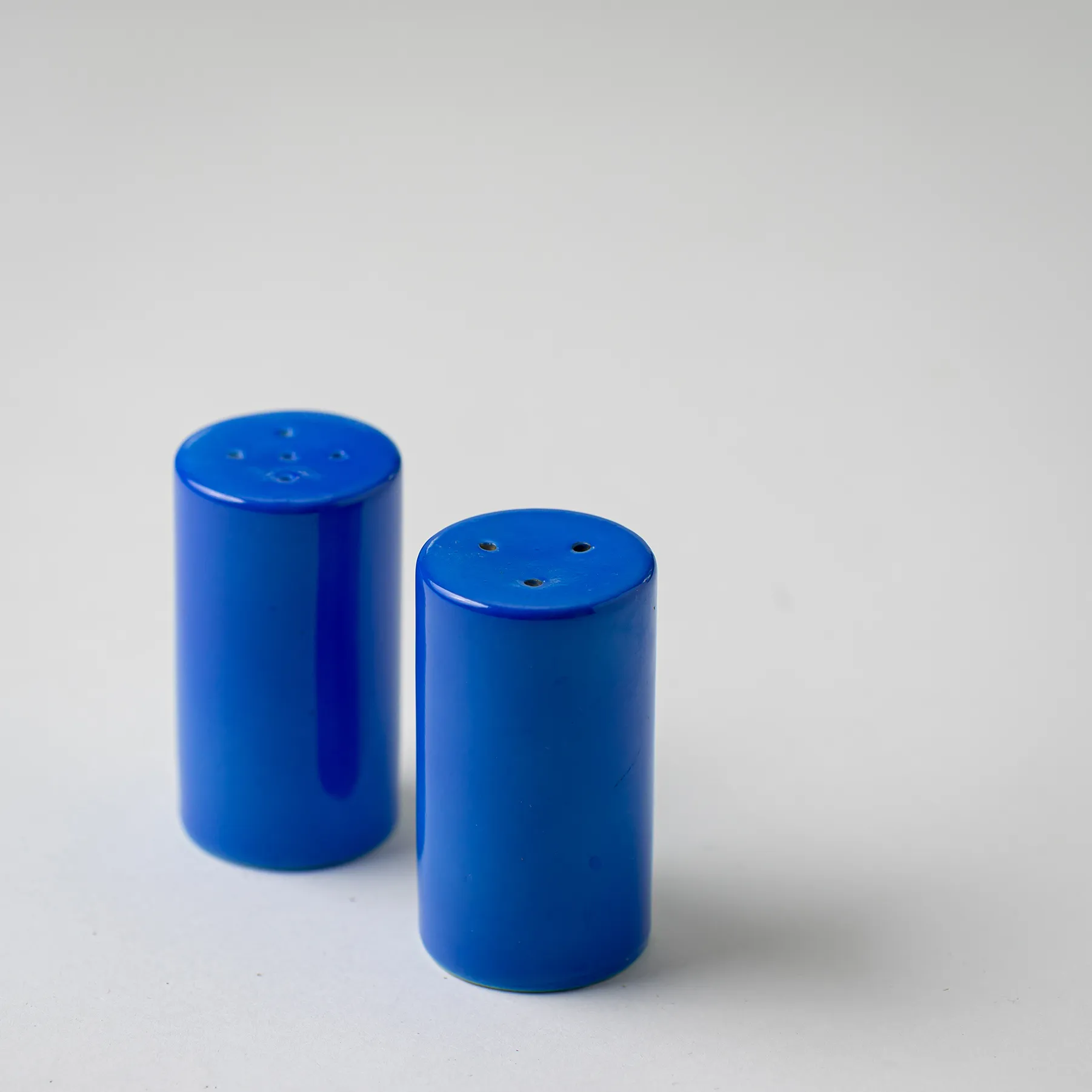 Colorful Cobalt Blue Salt and Pepper Shakers - 2.5" x 1.5"