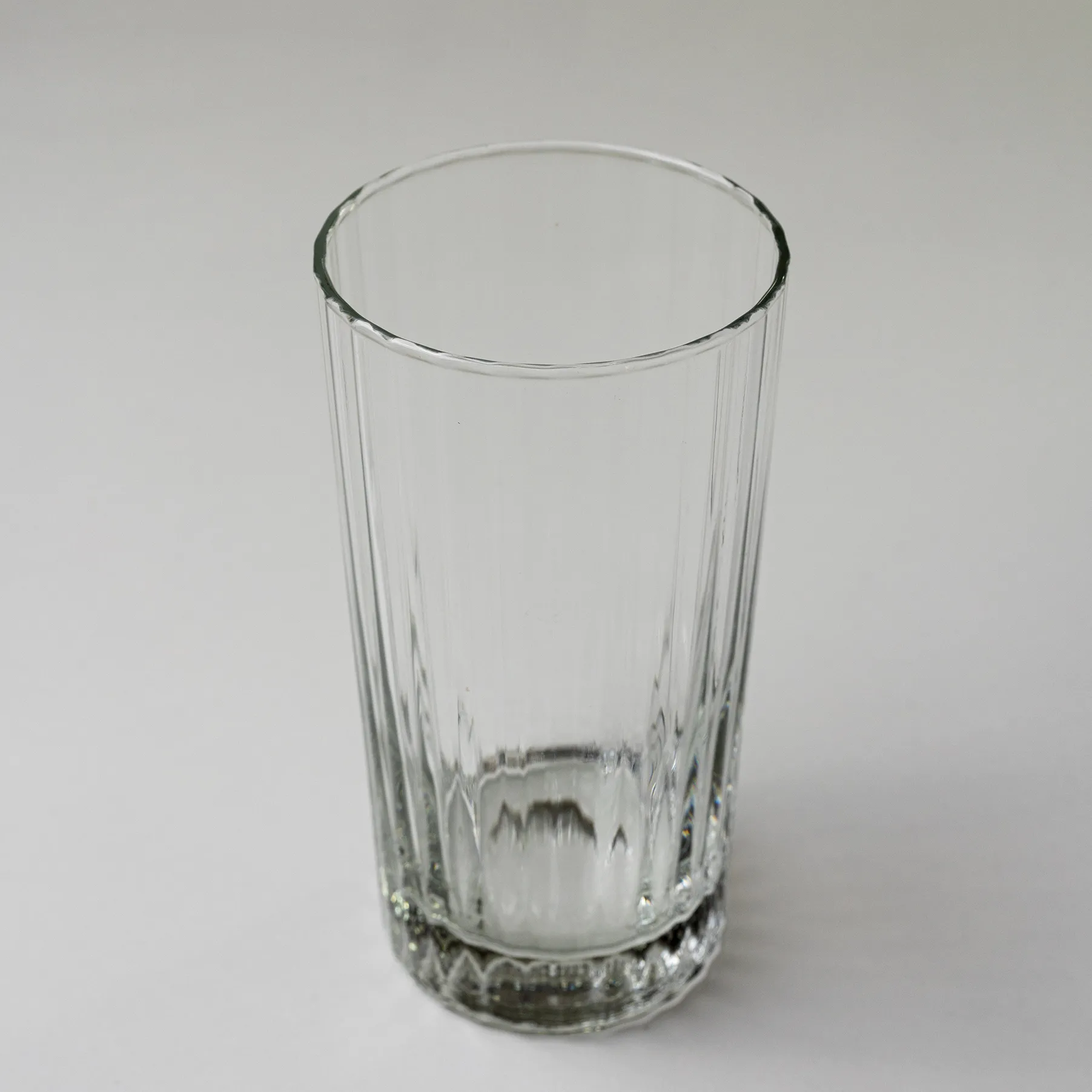 Clear Textured Drinking Glass - 5.5" x 2.75"