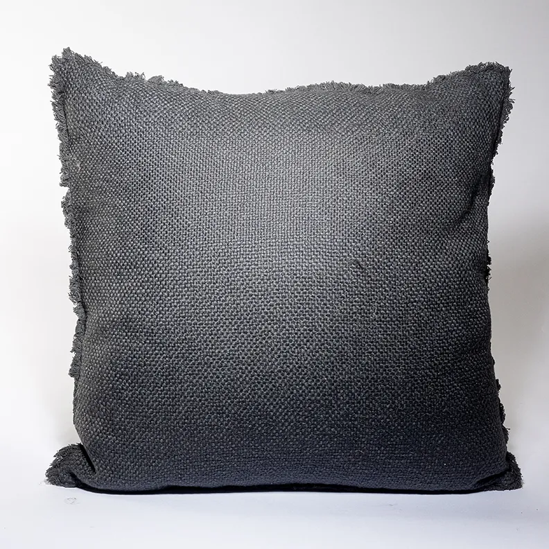 Dark Smoky Gray Throw Pillows 