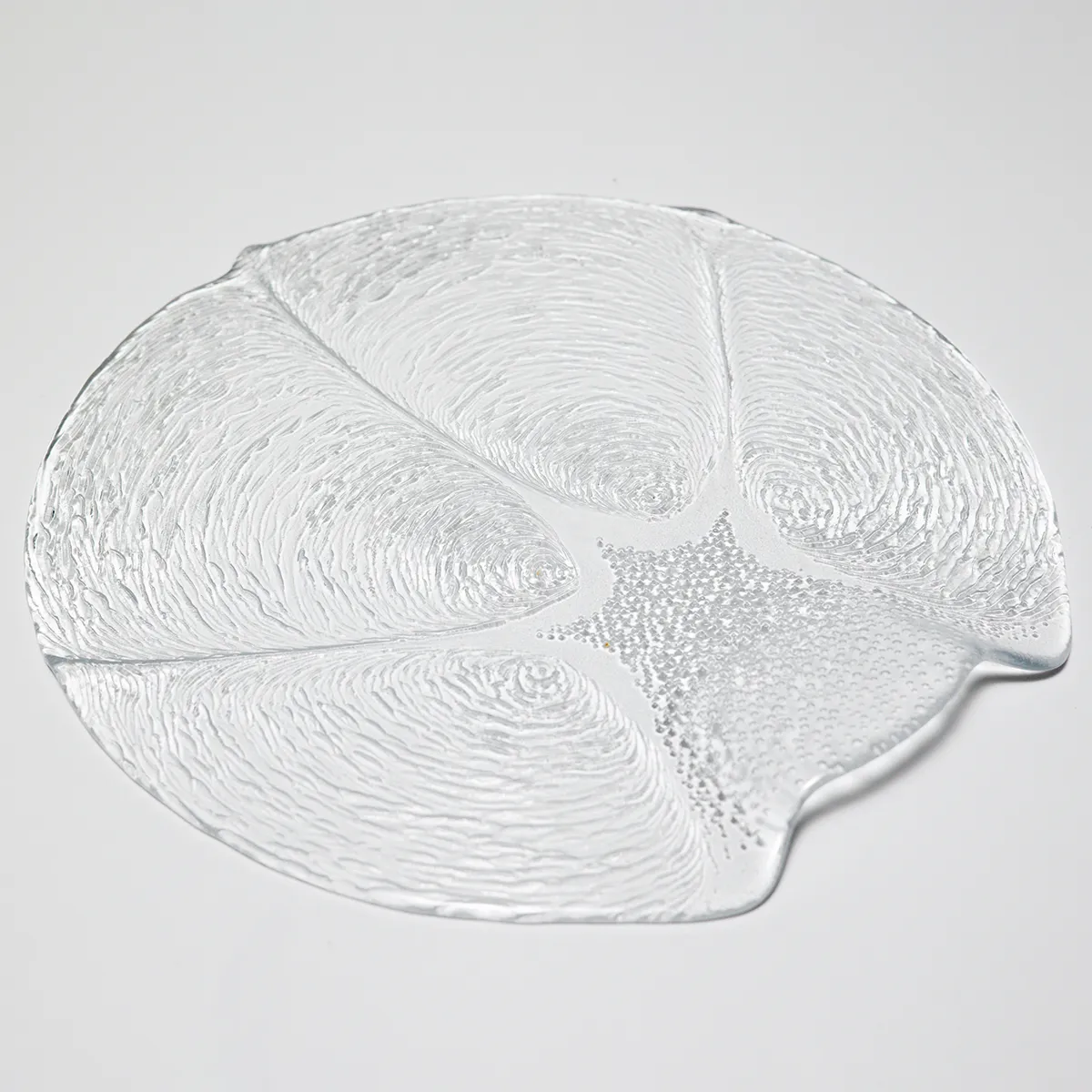 Vintage Seashell CRISTAL D'ARQUES Clear Platter crystal Plate