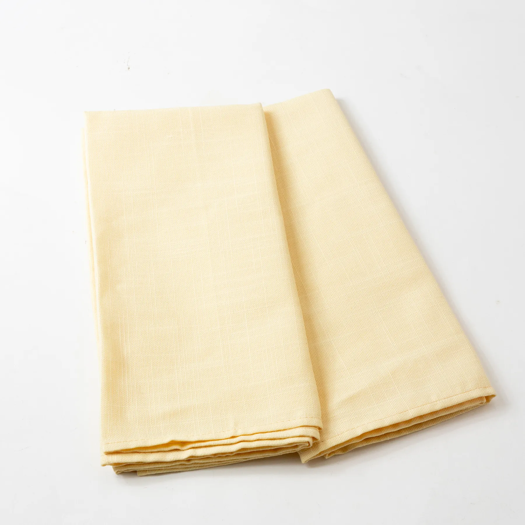 Light yellow cloth napkins