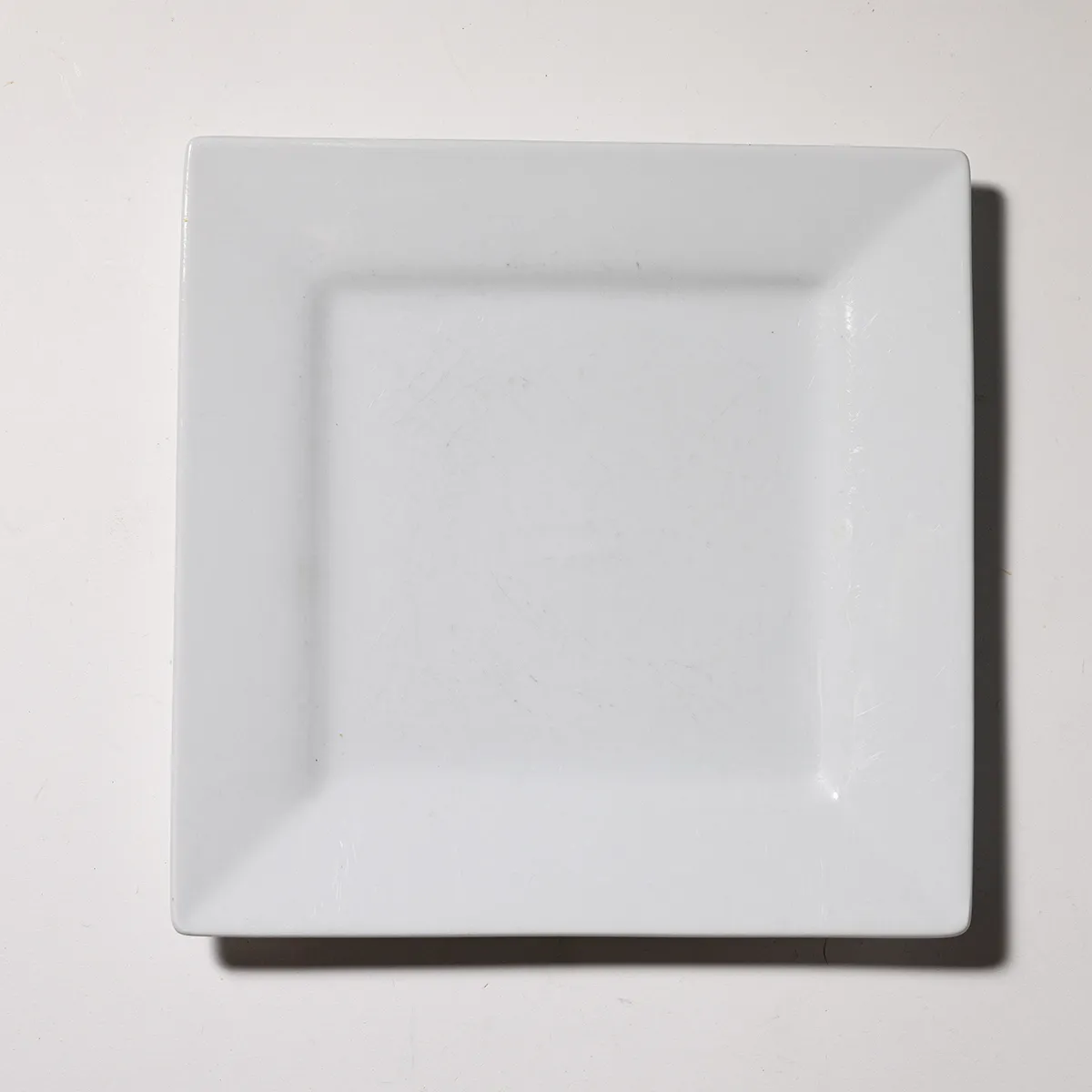White Ceramic Square Dinner Plate