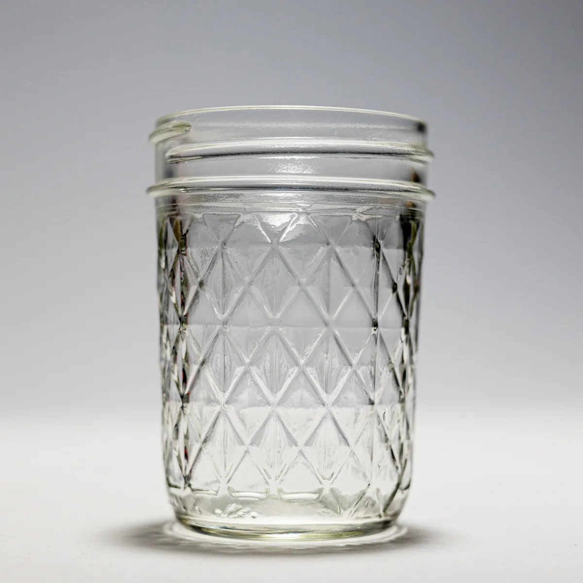 Mason Ball Jelly Jar, Quilted crystal