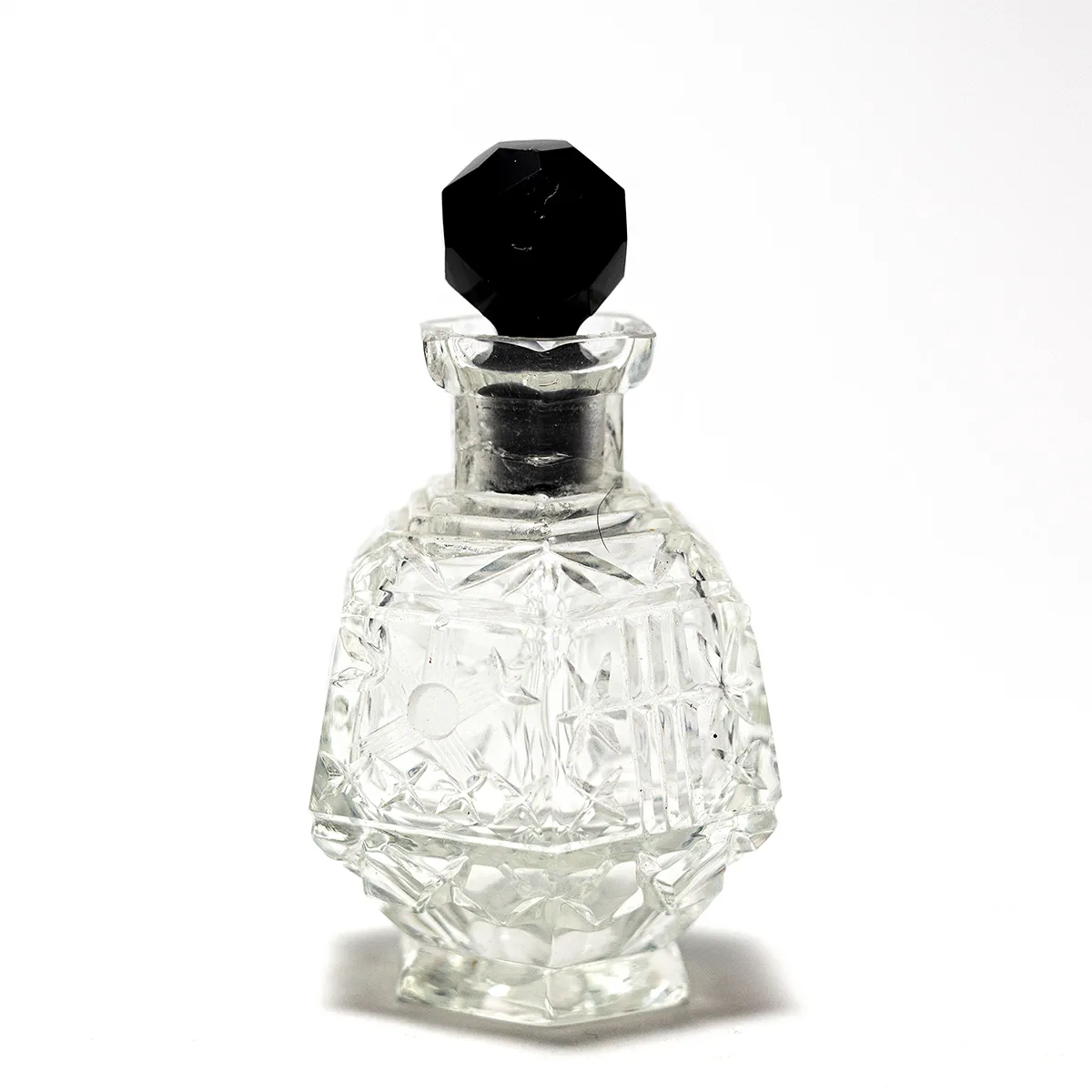 Clear Art Deco Perfume Decanter Bottle