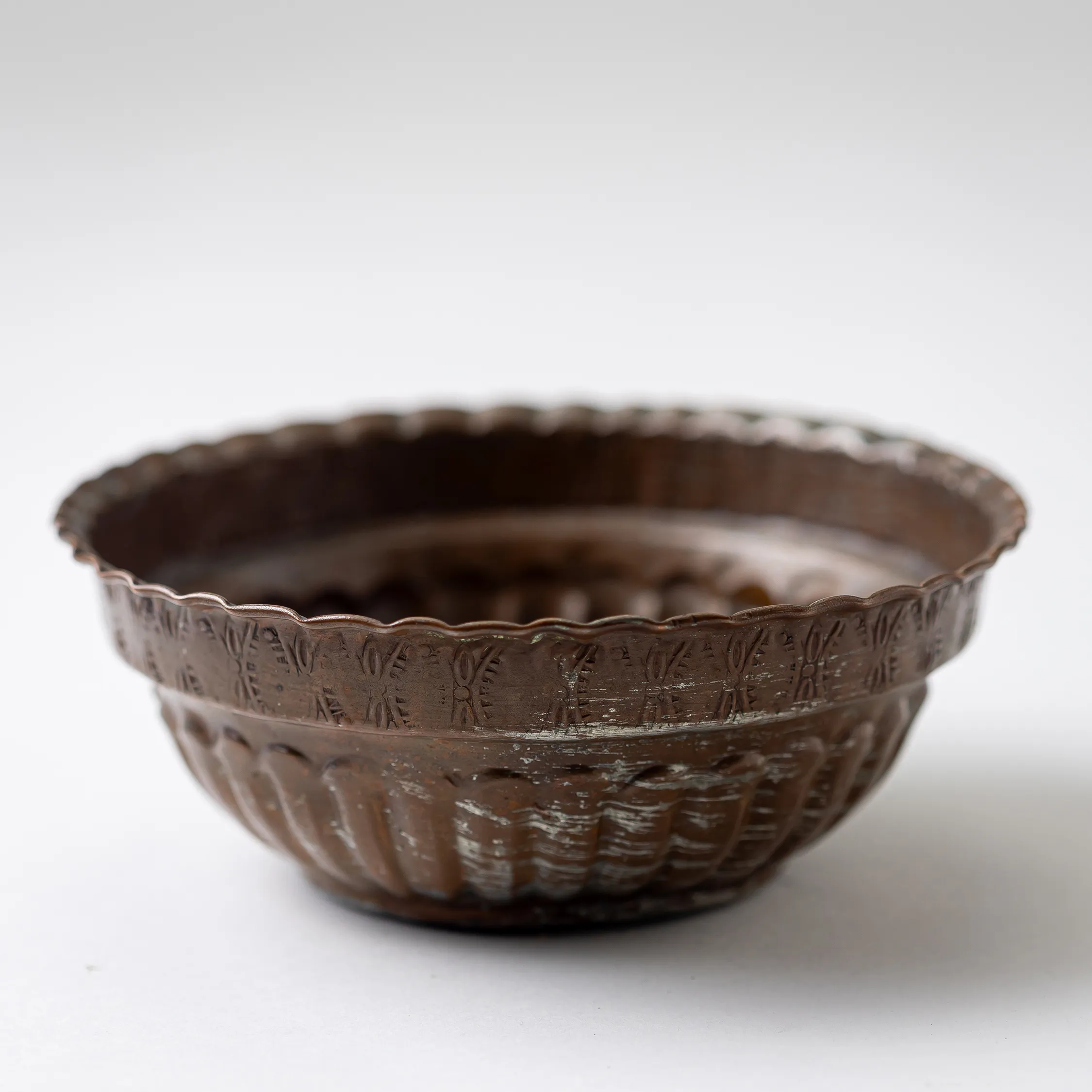 Antique Copper Jello Mold - 6"