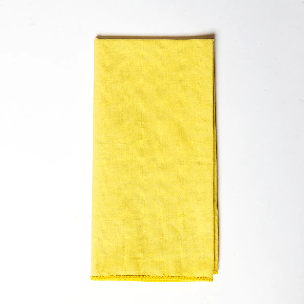 Bright Solid Yellow Cloth Dinner Napkin. Table Linen. 